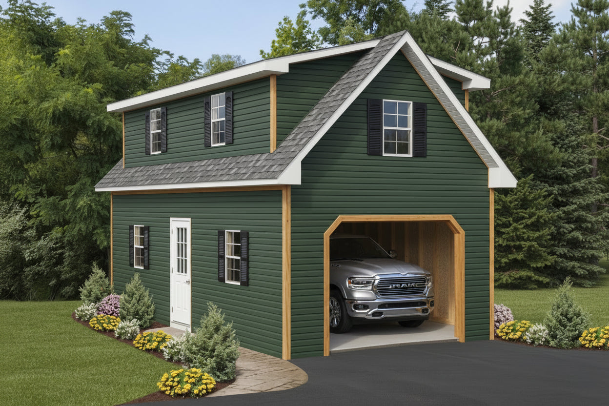 2-Story Single A-Frame Garage
