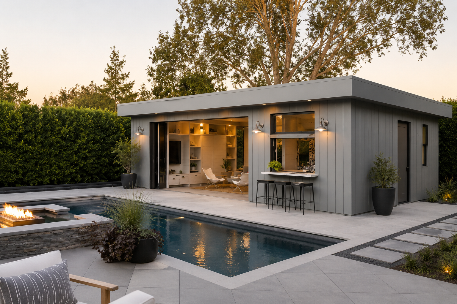 Modern Pool House